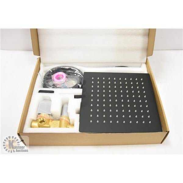 NEW 10" MATTE BLACK LUXURY SHOWER SYSTEM WITH HAND