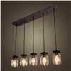 Image 1 : NEW WELLMET FARMHOUSE GLASS MASON JAR CHANDELIER