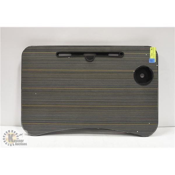 LAPTOP TABLE TRAY WITH DRAWER AND FOLD IN LEGS