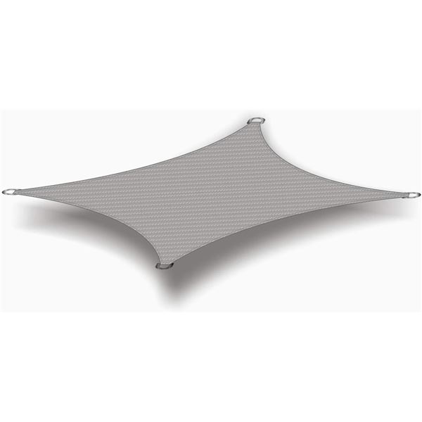 SILVER SUNSHADE CANOPY SAIL APPROX. 10 X 12'