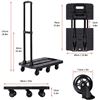 Image 2 : NEW 6 WHEEL FOLDING HAND TRUCK WITH BUNGEE CORDS