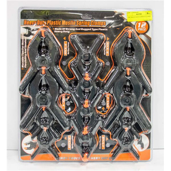 NEW 12PC HEAVY DUTY SPRING CLAMPS