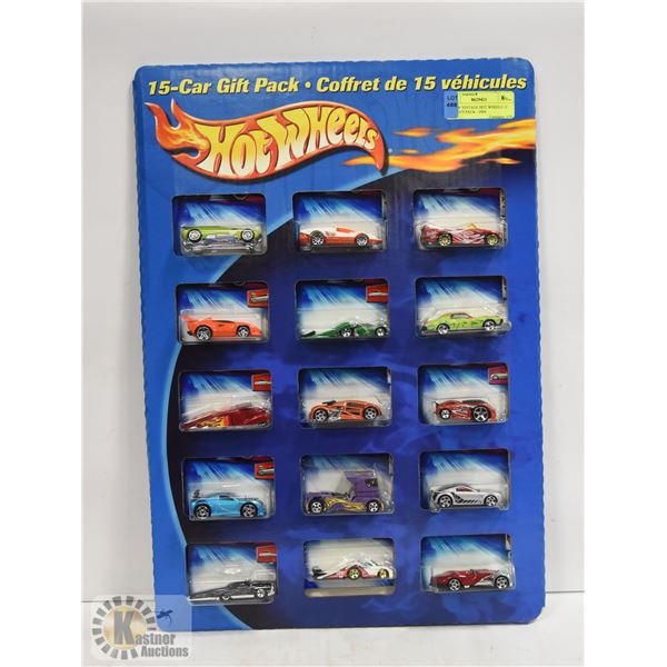 15 NEW HOT WHEELS 15 CAR GIFT PACK - 2004