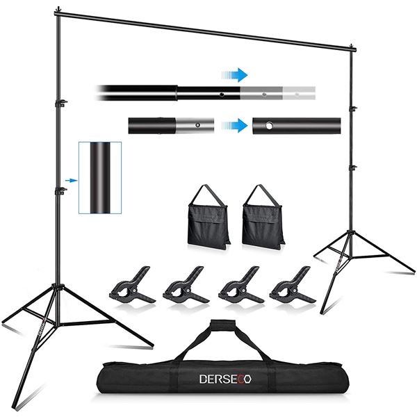NEW DERSECO 6.5 X 10' ADJUSTABLE BACKDROP