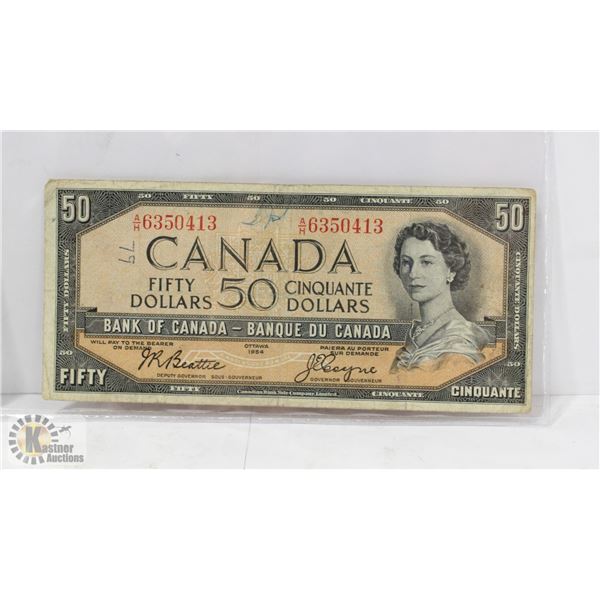 1954 CANADIAN $50 BILL