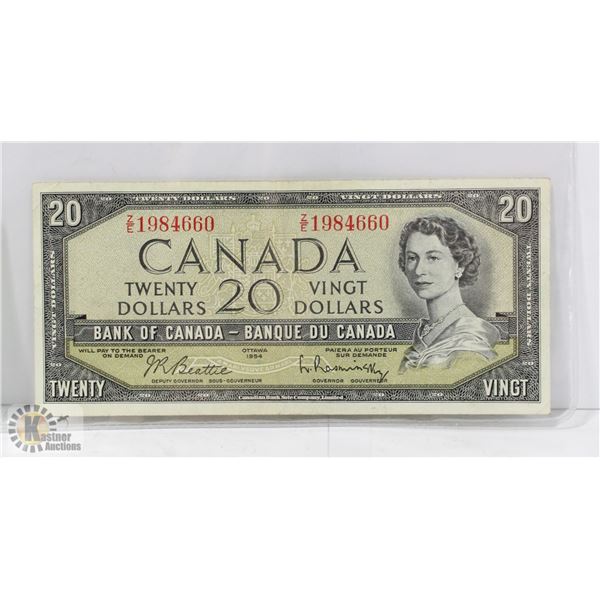 1954 CANADIAN $20 BILL