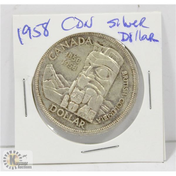 RCM 1958 BRITISH COLUMBIA SILVER DOLLAR