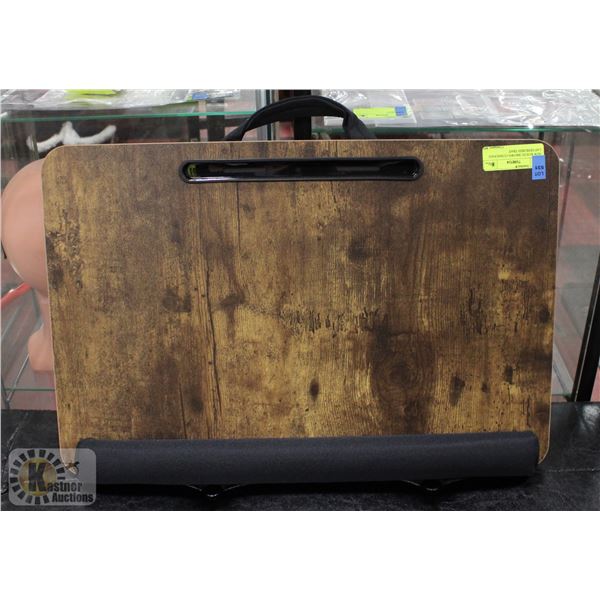 NEW RUSTIC BROWN CUSHIONED LAP DESK/BED TRAY