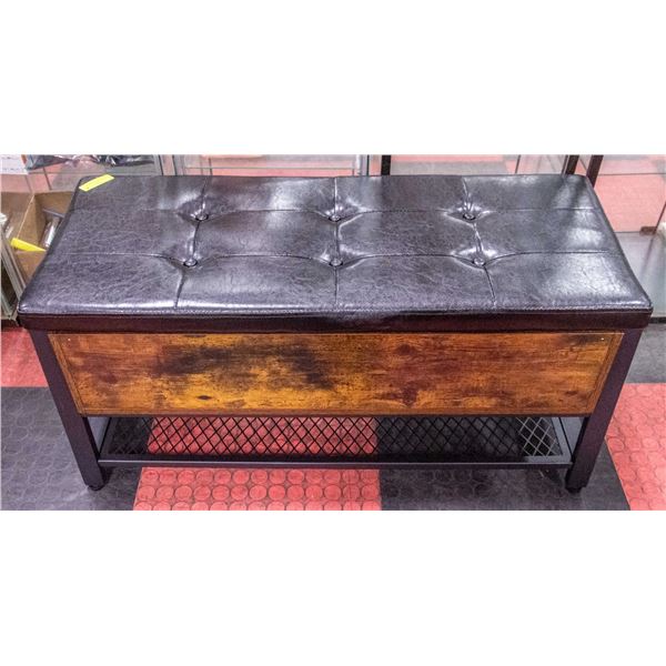 NEWLY ASSEMBLED VASAGLE STORAGE CHEST WITH BOTTOM