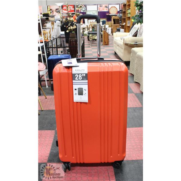 NEW ORANGE COOLIFE 28" ROLLING SUITCASE WITH