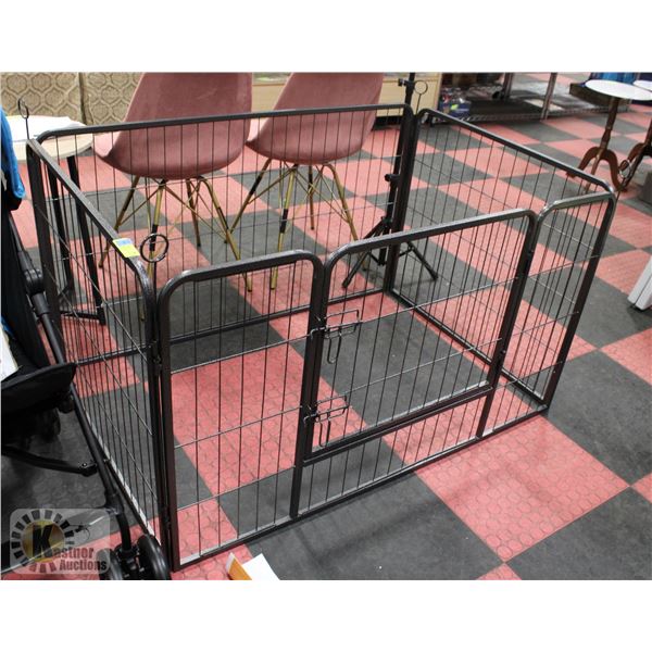 NEWLY ASSEMBLED PET CAGE WITH SINGLE LOCKING DOOR