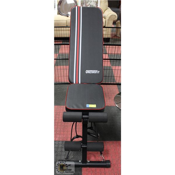 NEWLY ASSEMBLED ONE TWO FIT WORKOUT BENCH