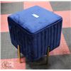 Image 1 : NEWLY ASSEMBLED BLUE VELVET FOOT REST