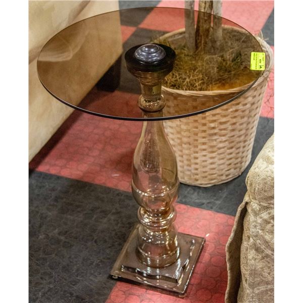 UNIQUE DECORATIVE HAND BLOWN SMOKED GLASS