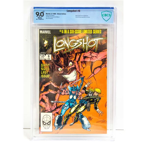 CBCS GRADED 9.0 MARVEL LONGSHOT #6