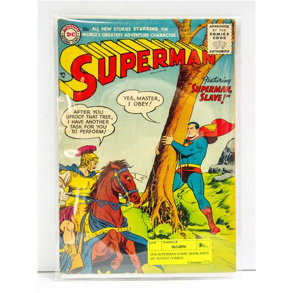 1956 SUPERMAN COMIC BOOK ISSUE 105 10 CENT COMICS