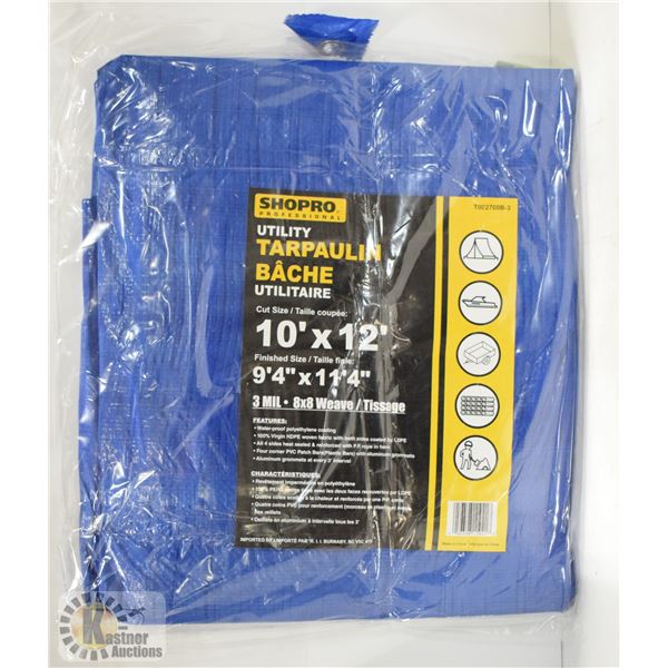 NEW SHOP PRO 10FT X 12FT UTILITY TARP