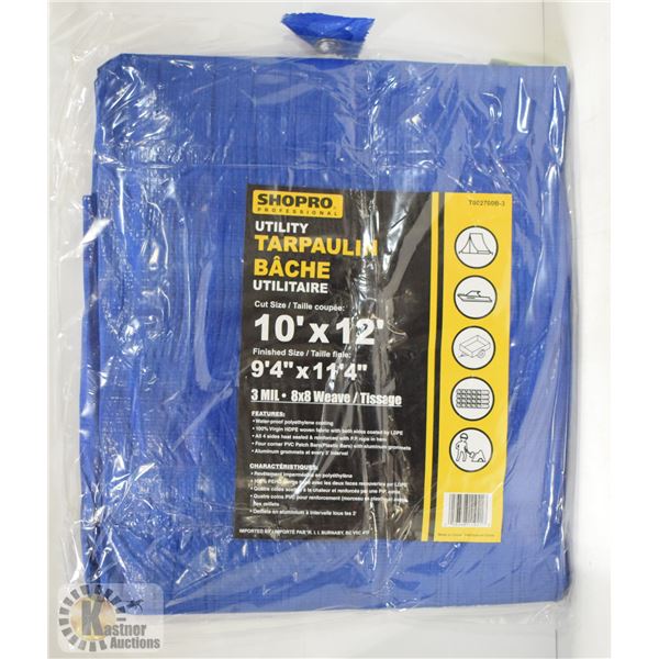 NEW SHOP PRO 10FT X 12FT UTILITY TARP