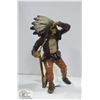Image 1 : VINTAGE CAST IRON ABORIGINAL WARRIOR STATUE, 4.5"