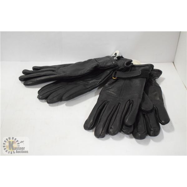 2 NEW PAIRS OF LEATHER GLOVES