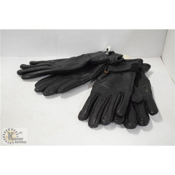 2 NEW PAIRS OF LEATHER GLOVES