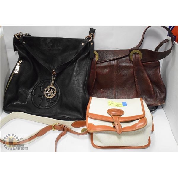 GUESS, WENZ, & DOONEY & BOURKE PURSES TOGETHER