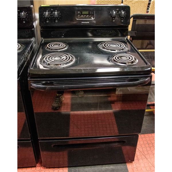 FRIGIDAIRE BLACK COIL STOVE 36" X 29.5" X 29"