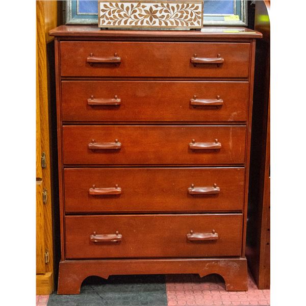 5 DRAWER DRESSER APPROX H-43" W-18" L-32"
