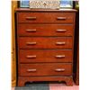 Image 1 : 5 DRAWER DRESSER APPROX H-43" W-18" L-32"