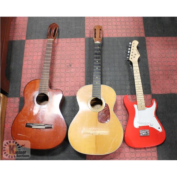 ESTATE LOT OF 3 PROJECT GUITARS