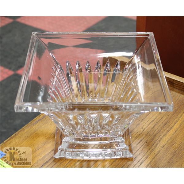 SQUARE CRYSTAL JG DURAND BOWL WITH ORIGINAL
