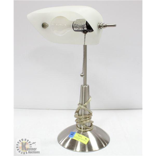 CHROME DESK LAMP ADJUSTABLE HEIGHT AND SHADE