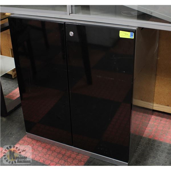 BLACK LOCKABLE CABINET
