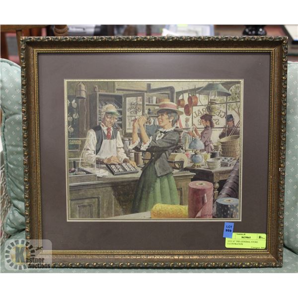 THE GENERAL STORE  ILLUSTRATION 14 X 16"
