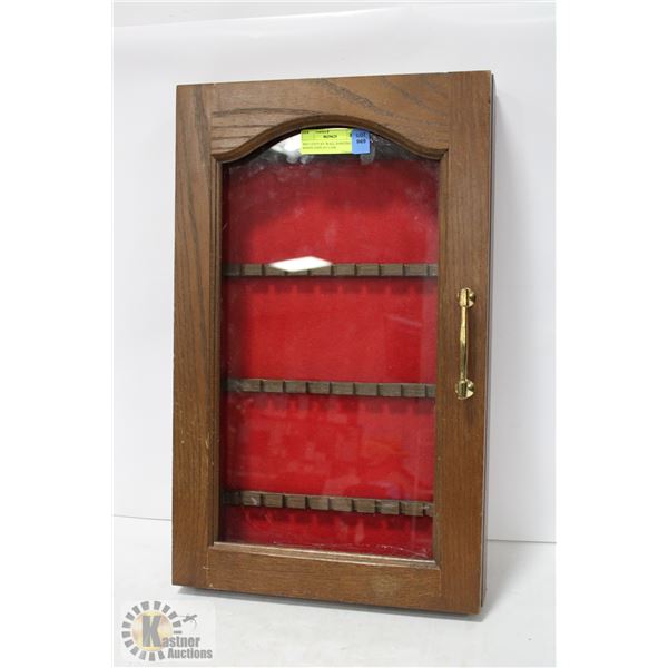 MID CENTURY WALL HANGING SPOON DISPLAY CASE