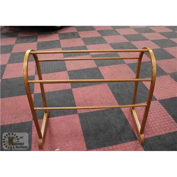 WOODEN QUILT RACK APPROX 34" TALL