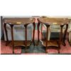 Image 1 : PAIR OF WOODEN "HALF MOON" SIDE TABLES