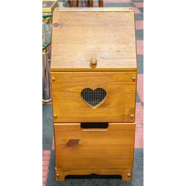 WOODEN POTATO BIN