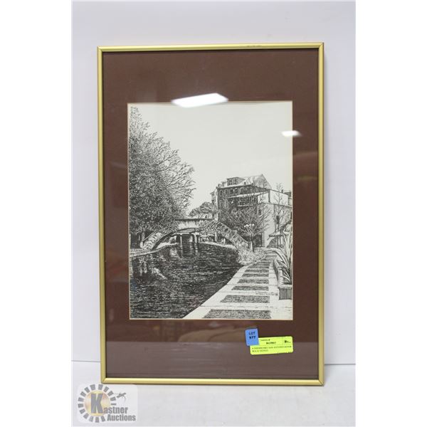 A SHEMROSKE SAN ANTONIO RIVER WALK SIGNED