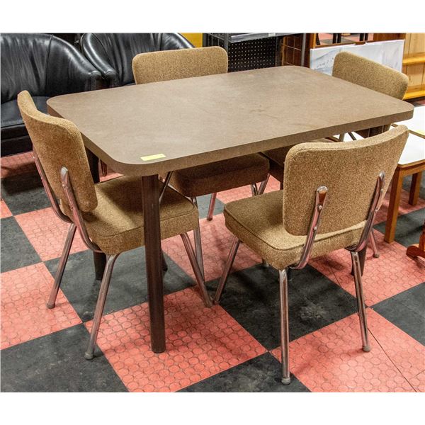 TABLE WITH LEAF AND 4 CHAIRS 30" 47" X 31"
