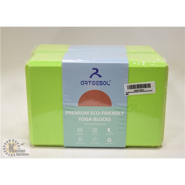 2 PACK PREMIUM ECO FRIENDLY YOGA BLOCKS