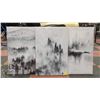Image 1 : NEW SET OF 3 WALL ART MOUNTAIN SCAPES ON CANVAS
