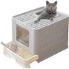 Image 1 : NEWLY ASSEMBLED CAT LITTER BOX WITH 2 WAY ENTRIES