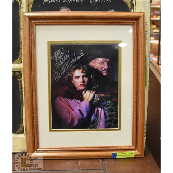 FRAMED SIGNED FREDDIE KRUGER PRINT