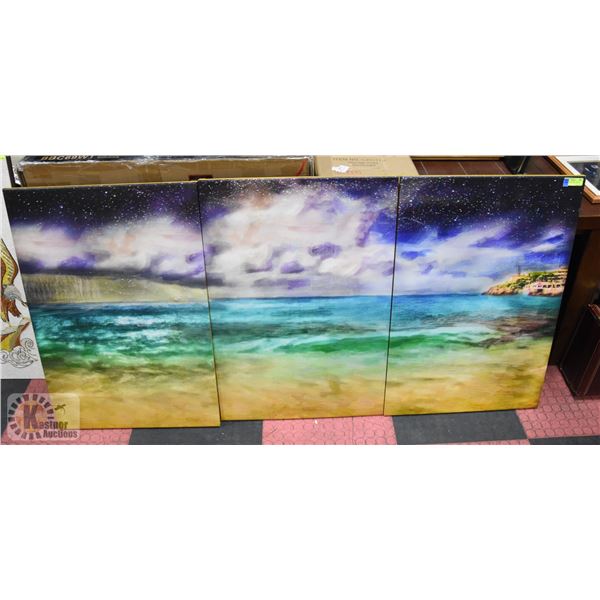 3 PIECE CANVAS WALL ART SET.