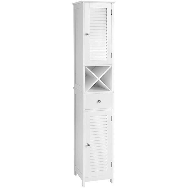 NEW VASAGLE BATHROOM TALL CABINET, WHITE