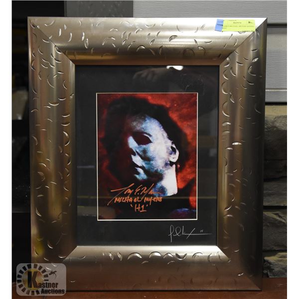 FRAMED MICHAEL MEYERS SIGNED PRINT