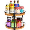Image 1 : NEW 2 TIER ROTATING SPICE RACK ORGANIZER