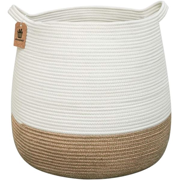 NEW RATTAN STYLE FABRIC LAUNDRY HAMPER