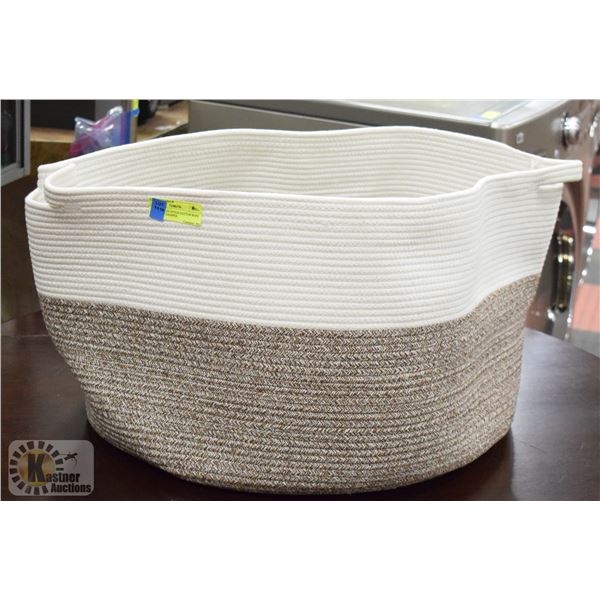 NEW RATTAN STYLE COTTON ROPE LAUNDRY HAMPER